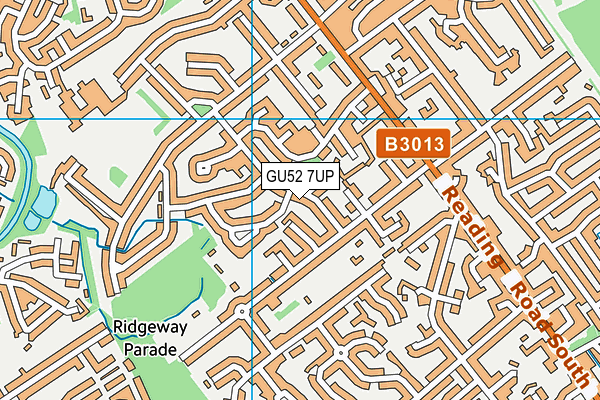 GU52 7UP map - OS VectorMap District (Ordnance Survey)
