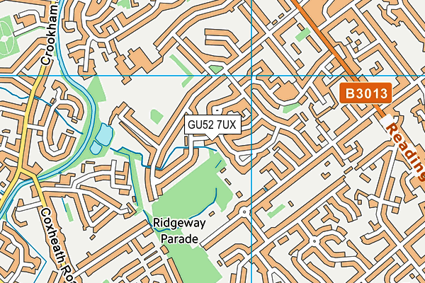 GU52 7UX map - OS VectorMap District (Ordnance Survey)