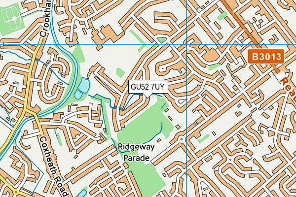 GU52 7UY map - OS VectorMap District (Ordnance Survey)