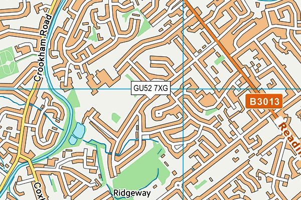 GU52 7XG map - OS VectorMap District (Ordnance Survey)