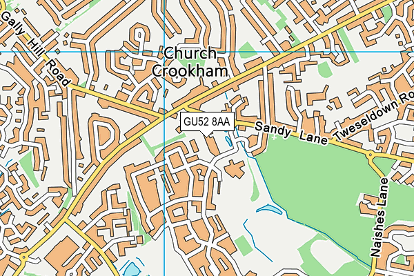 GU52 8AA map - OS VectorMap District (Ordnance Survey)