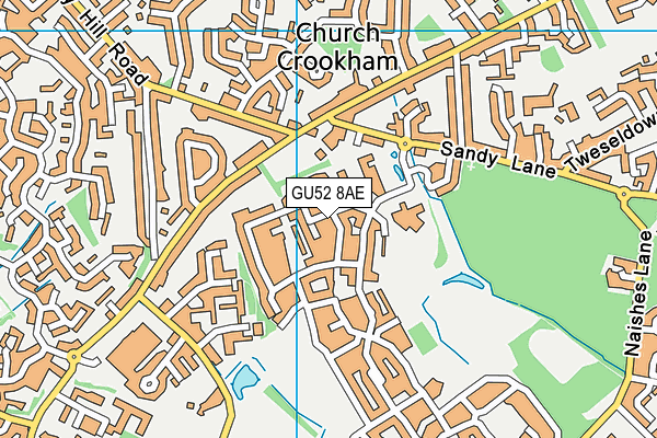 GU52 8AE map - OS VectorMap District (Ordnance Survey)