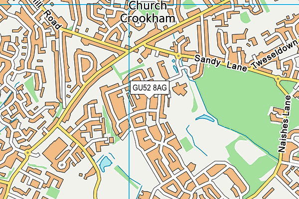 GU52 8AG map - OS VectorMap District (Ordnance Survey)