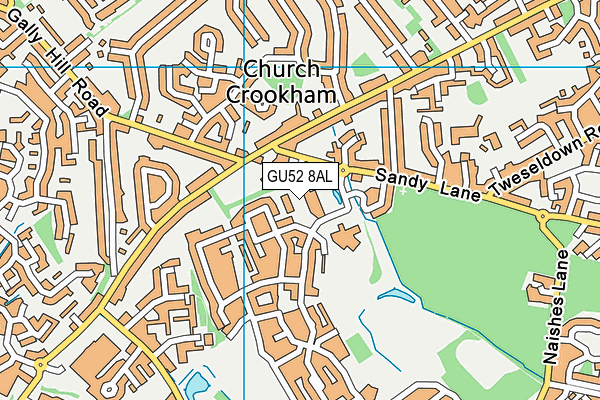 GU52 8AL map - OS VectorMap District (Ordnance Survey)