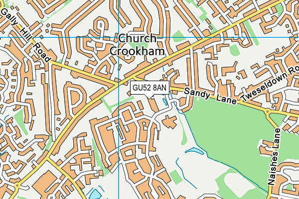GU52 8AN map - OS VectorMap District (Ordnance Survey)