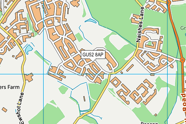 GU52 8AP map - OS VectorMap District (Ordnance Survey)