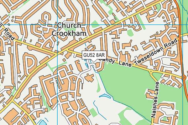 GU52 8AR map - OS VectorMap District (Ordnance Survey)