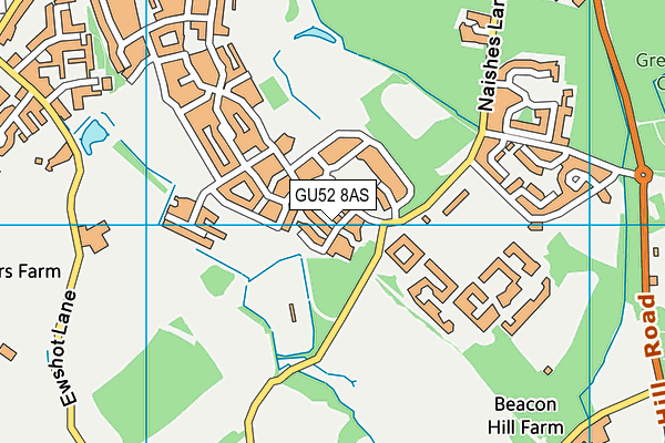 GU52 8AS map - OS VectorMap District (Ordnance Survey)