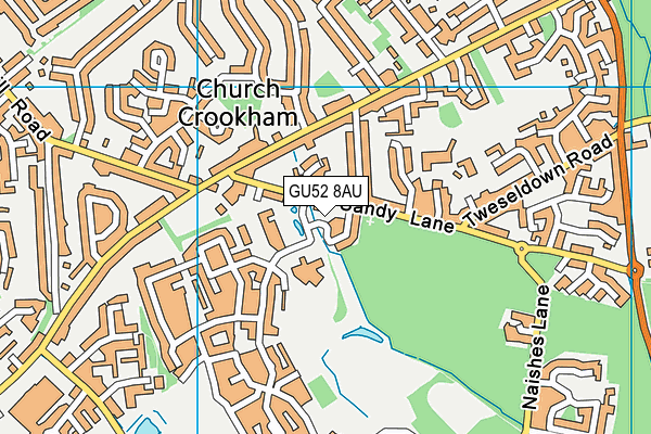 GU52 8AU map - OS VectorMap District (Ordnance Survey)