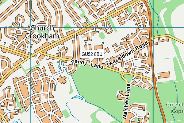 GU52 8BU map - OS VectorMap District (Ordnance Survey)