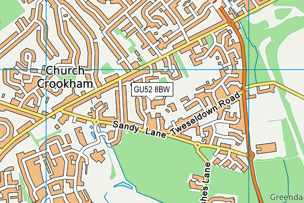 Church Crookham Junior School map (GU52 8BW) - OS VectorMap District (Ordnance Survey)