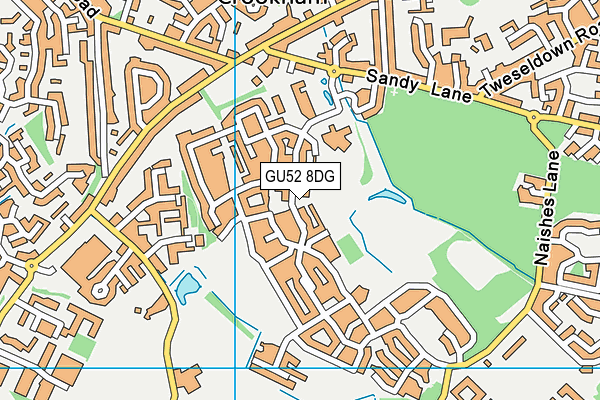 GU52 8DG map - OS VectorMap District (Ordnance Survey)
