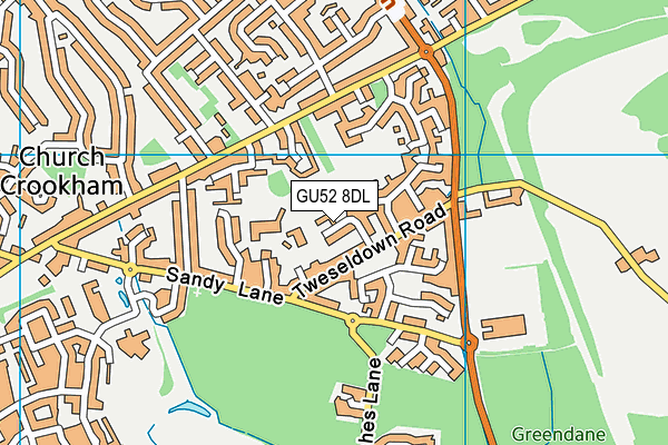 GU52 8DL map - OS VectorMap District (Ordnance Survey)