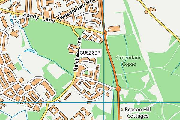 GU52 8DP map - OS VectorMap District (Ordnance Survey)