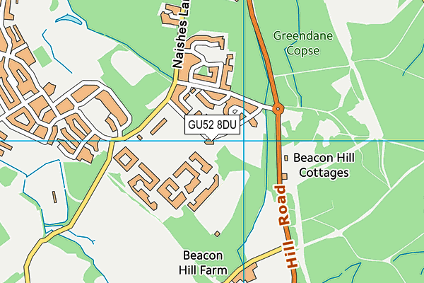 GU52 8DU map - OS VectorMap District (Ordnance Survey)