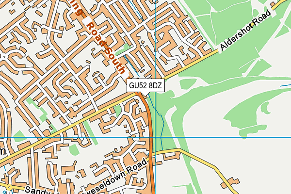 GU52 8DZ map - OS VectorMap District (Ordnance Survey)