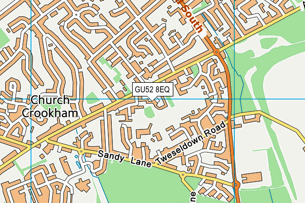 GU52 8EQ map - OS VectorMap District (Ordnance Survey)