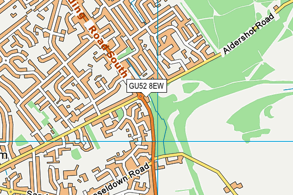 GU52 8EW map - OS VectorMap District (Ordnance Survey)