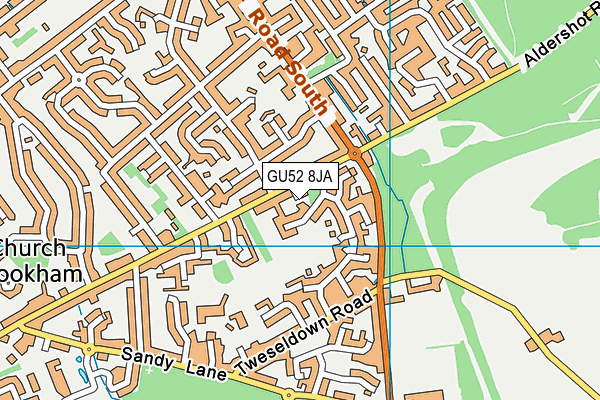 GU52 8JA map - OS VectorMap District (Ordnance Survey)