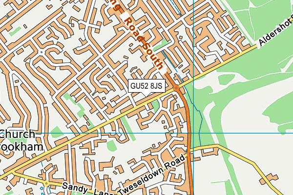 GU52 8JS map - OS VectorMap District (Ordnance Survey)