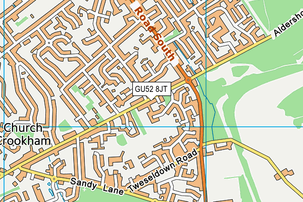 GU52 8JT map - OS VectorMap District (Ordnance Survey)