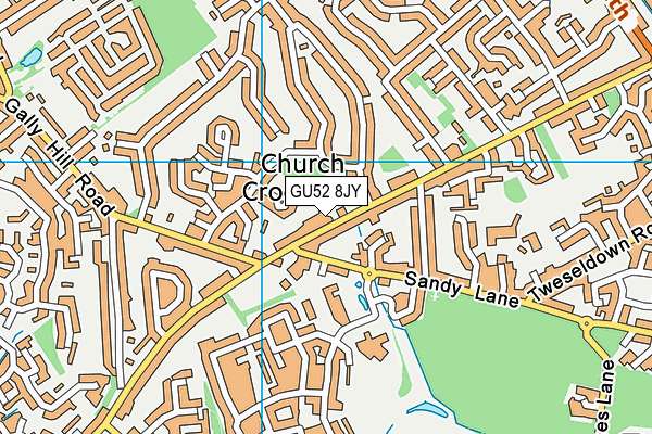 GU52 8JY map - OS VectorMap District (Ordnance Survey)