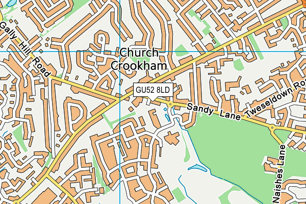 GU52 8LD map - OS VectorMap District (Ordnance Survey)