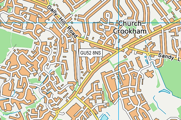GU52 8NS map - OS VectorMap District (Ordnance Survey)