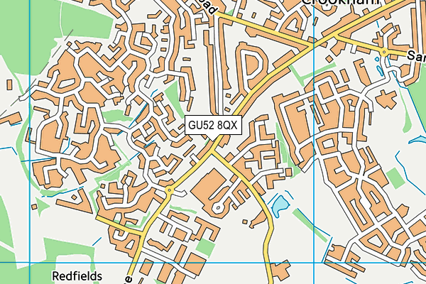 GU52 8QX map - OS VectorMap District (Ordnance Survey)