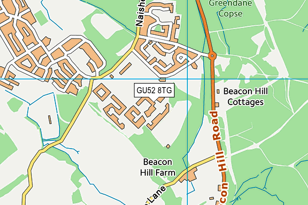 GU52 8TG map - OS VectorMap District (Ordnance Survey)