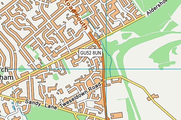 GU52 8UN map - OS VectorMap District (Ordnance Survey)