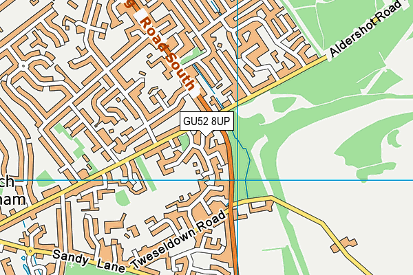 GU52 8UP map - OS VectorMap District (Ordnance Survey)