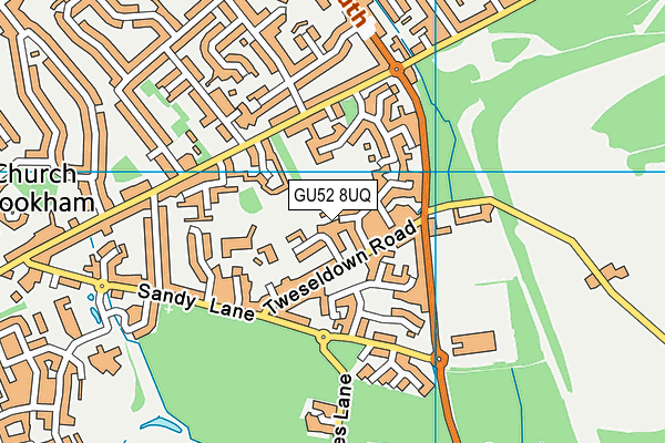 GU52 8UQ map - OS VectorMap District (Ordnance Survey)