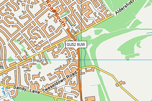GU52 8UW map - OS VectorMap District (Ordnance Survey)