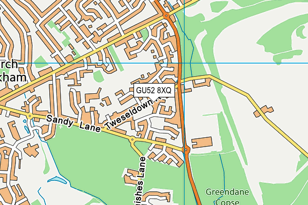 GU52 8XQ map - OS VectorMap District (Ordnance Survey)