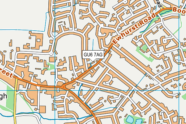 GU6 7AG map - OS VectorMap District (Ordnance Survey)