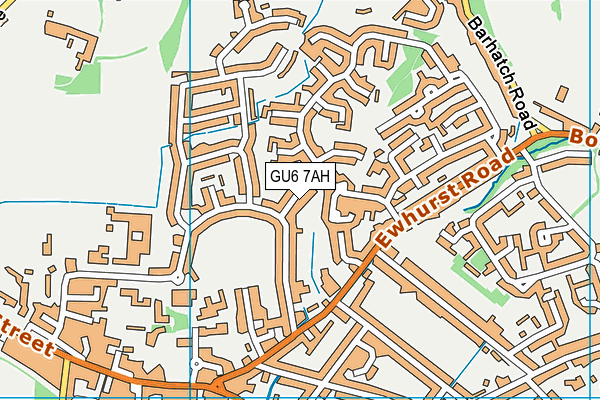 GU6 7AH map - OS VectorMap District (Ordnance Survey)