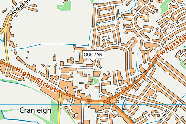 Cranleigh Church of England Primary School map (GU6 7AN) - OS VectorMap District (Ordnance Survey)