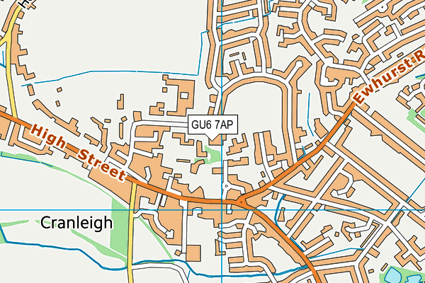 GU6 7AP map - OS VectorMap District (Ordnance Survey)