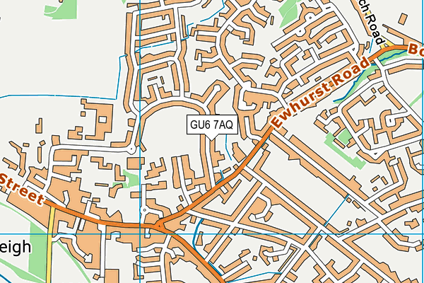 GU6 7AQ map - OS VectorMap District (Ordnance Survey)