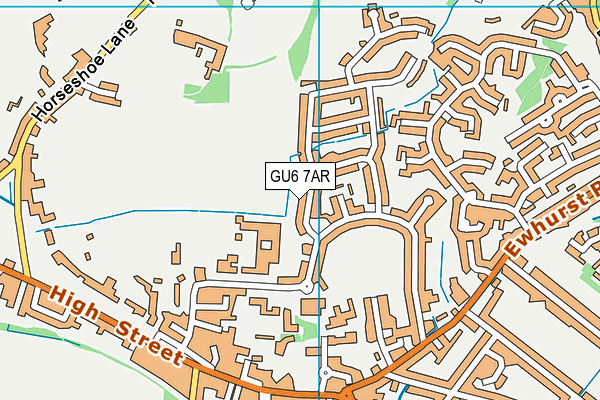 GU6 7AR map - OS VectorMap District (Ordnance Survey)