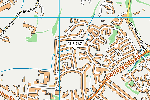 GU6 7AZ map - OS VectorMap District (Ordnance Survey)