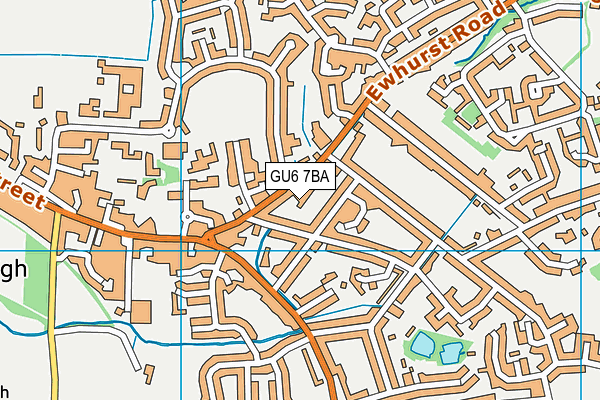 GU6 7BA map - OS VectorMap District (Ordnance Survey)