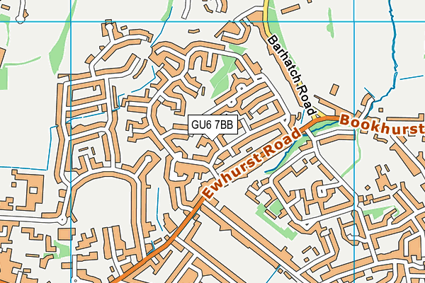 GU6 7BB map - OS VectorMap District (Ordnance Survey)