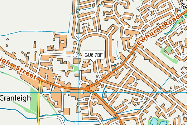 GU6 7BF map - OS VectorMap District (Ordnance Survey)