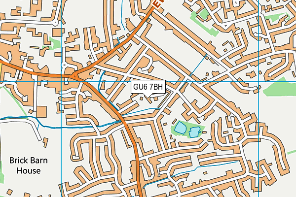 GU6 7BH map - OS VectorMap District (Ordnance Survey)