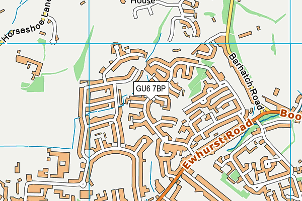 GU6 7BP map - OS VectorMap District (Ordnance Survey)