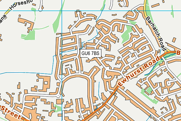 GU6 7BS map - OS VectorMap District (Ordnance Survey)
