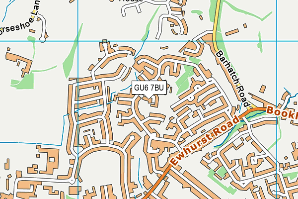 GU6 7BU map - OS VectorMap District (Ordnance Survey)