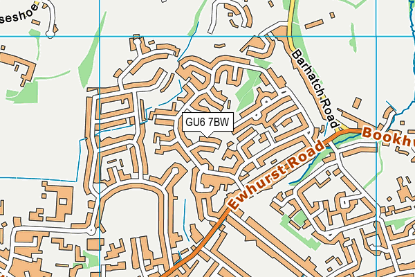 GU6 7BW map - OS VectorMap District (Ordnance Survey)